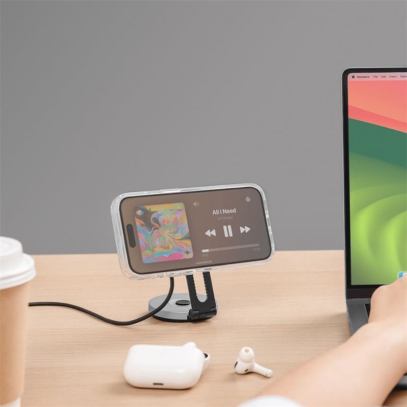 SwitchEasy Orbit Pro Wireless Charging Magnetic Stand Qi2 - Black