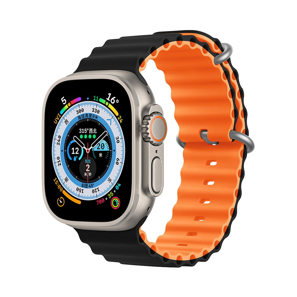 Devia remienok Deluxe Series Sport6 Silicone Two-tone Band 40/41mm - Black/Orange