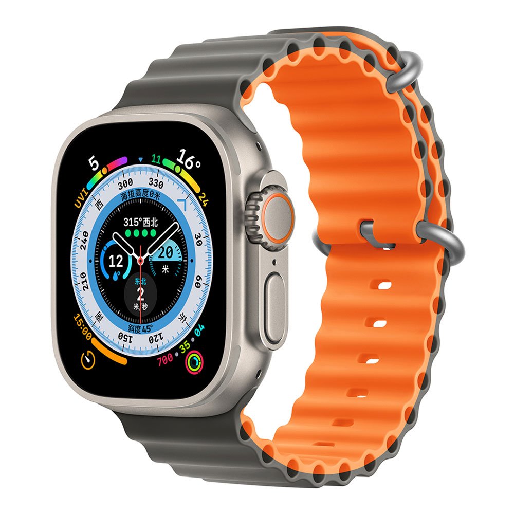 Devia remienok Deluxe Series Sport6 Silicone Two-tone Band 44/45/49mm - Gray/Orange