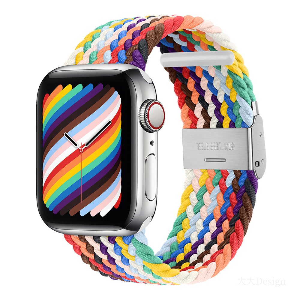 Devia remienok Deluxe Series Sport4 Nylon Braided Adjustable Band 44/45/46mm - Rainbow