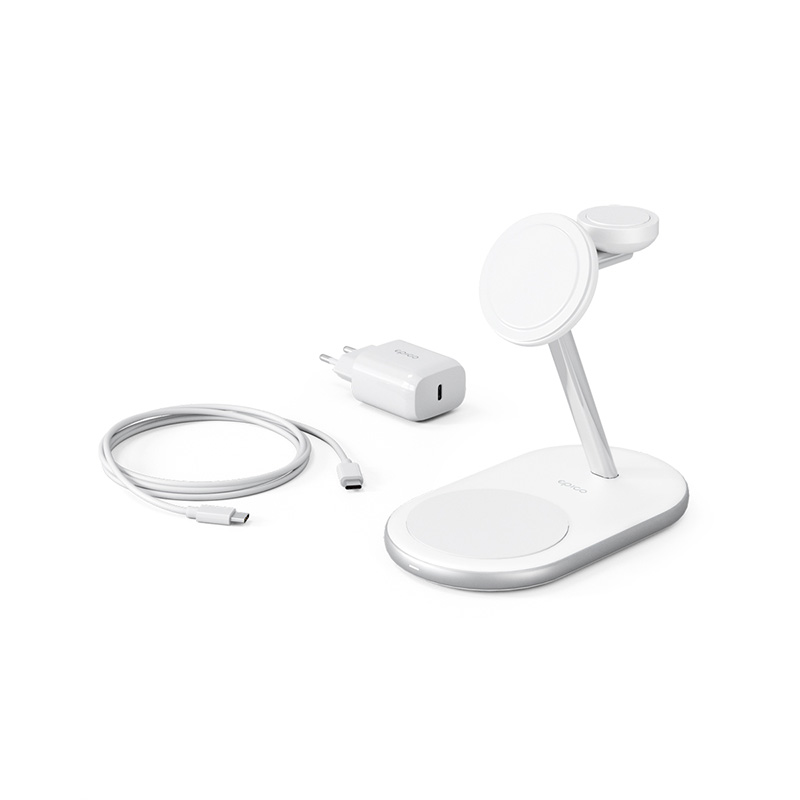 Epico 3in1 MagSafe Charging Stand 15W-bílá