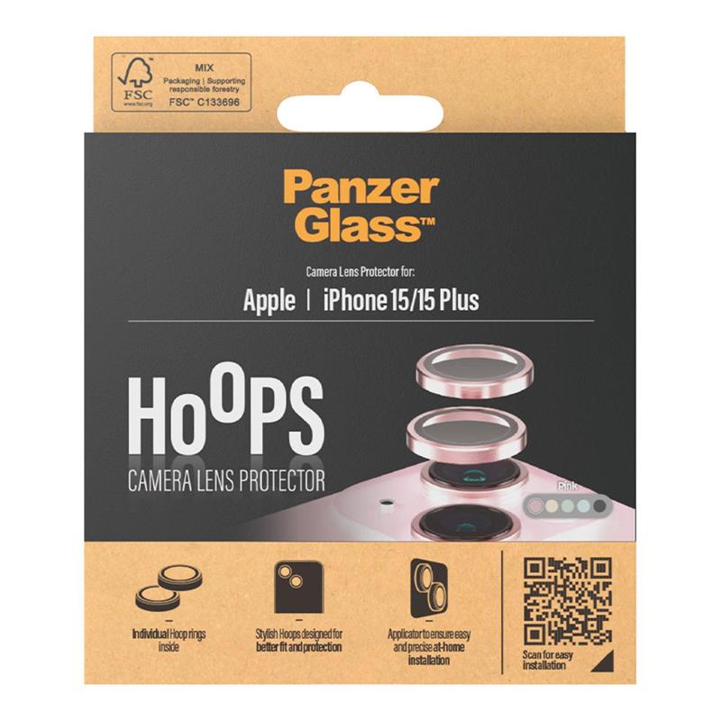 PanzerGlass ochranné sklo Hoops pre iPhone 15/15 Plus - Pink