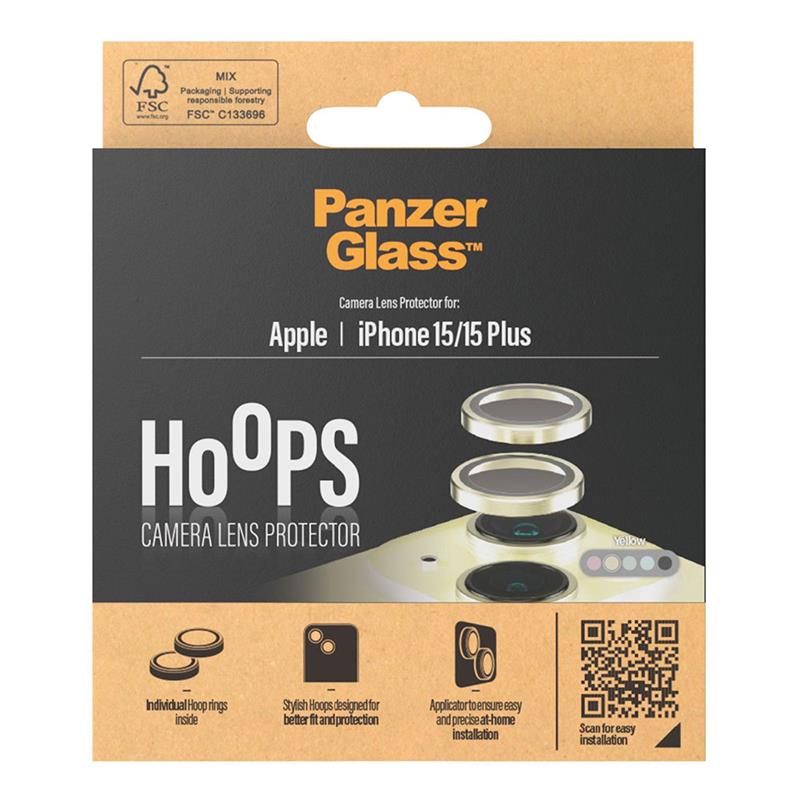 PanzerGlass ochranné sklo Hoops pre iPhone 15/15 Plus - Yellow