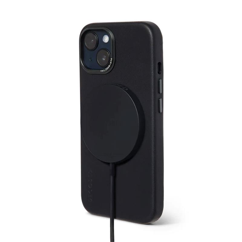 Decoded kryt Leather Backcover MagSafe pro iPhone 14 - Black