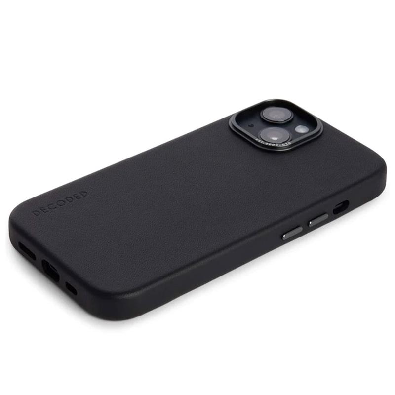 Decoded kryt Leather Backcover MagSafe pro iPhone 14 - Black