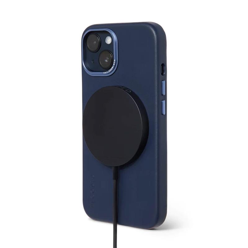 Decoded kryt Leather Backcover MagSafe pre iPhone 14 - Navy