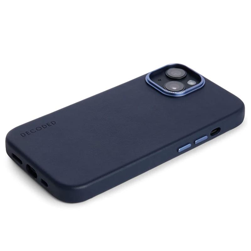 Decoded kryt Leather Backcover MagSafe pre iPhone 14 - Navy