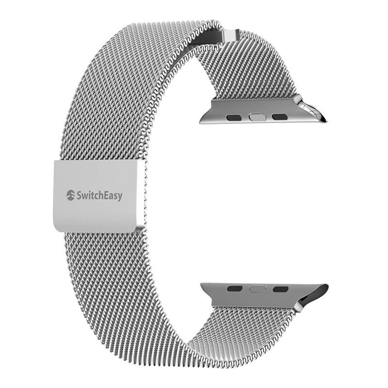 SwitchEasy remienok Mesh Stainless Steel pre Apple Watch 44/45/46mm - Silver