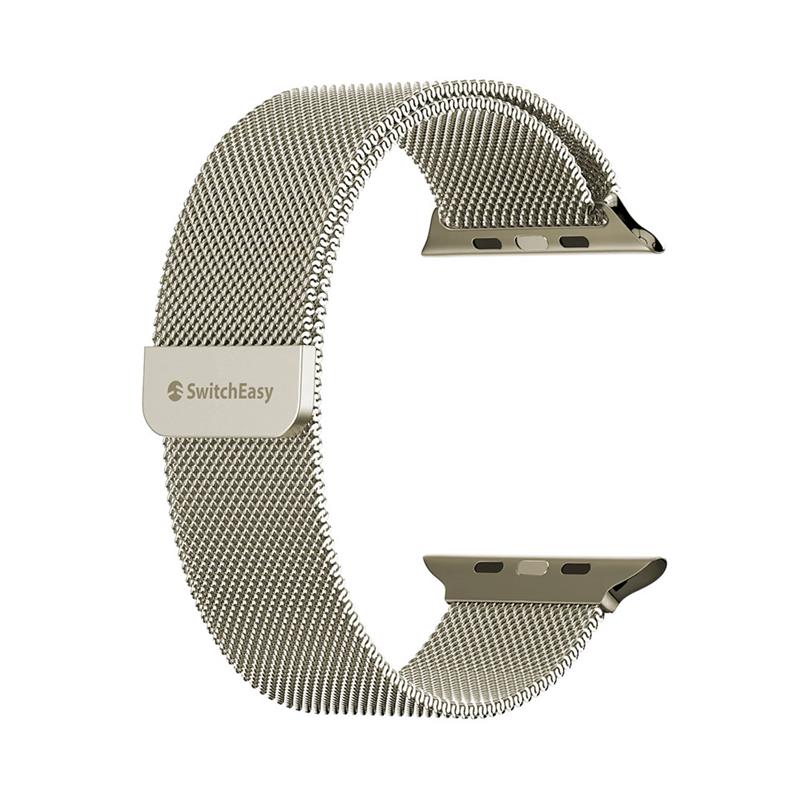 SwitchEasy remienok Mesh Stainless Steel pre Apple Watch 40/41/42mm - Starlight
