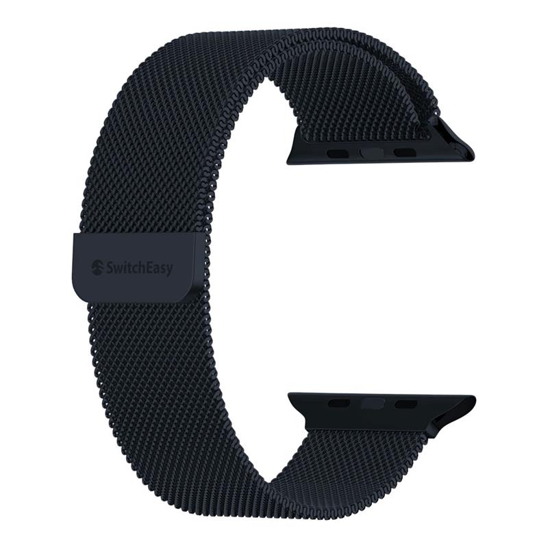 SwitchEasy remienok Mesh Stainless Steel pre Apple Watch 44/45/46mm - Midnight