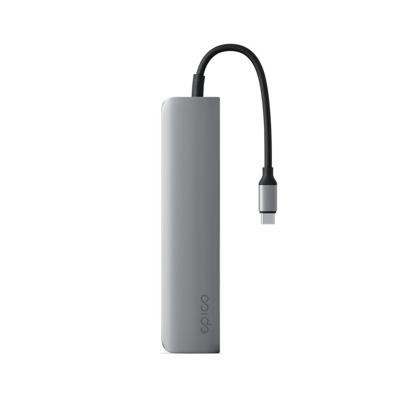 iStores by Epico 6in1 Aluminium Hub 8K with USB-C connector - space gray