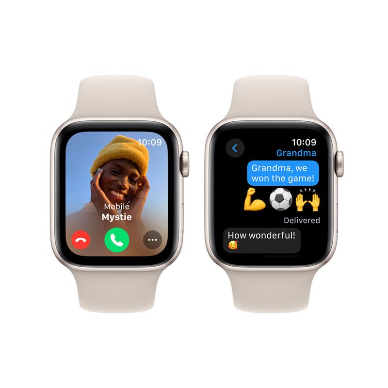 Apple Watch SE GPS 44mm Starlight Aluminium Case with Starlight Sport Band - S/M *Rozbalený*