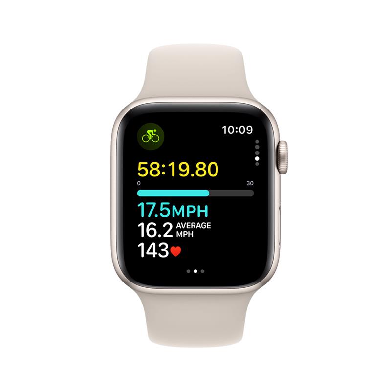 Apple Watch SE GPS 44mm Starlight Aluminium Case with Starlight Sport Band - S/M *Rozbalený*