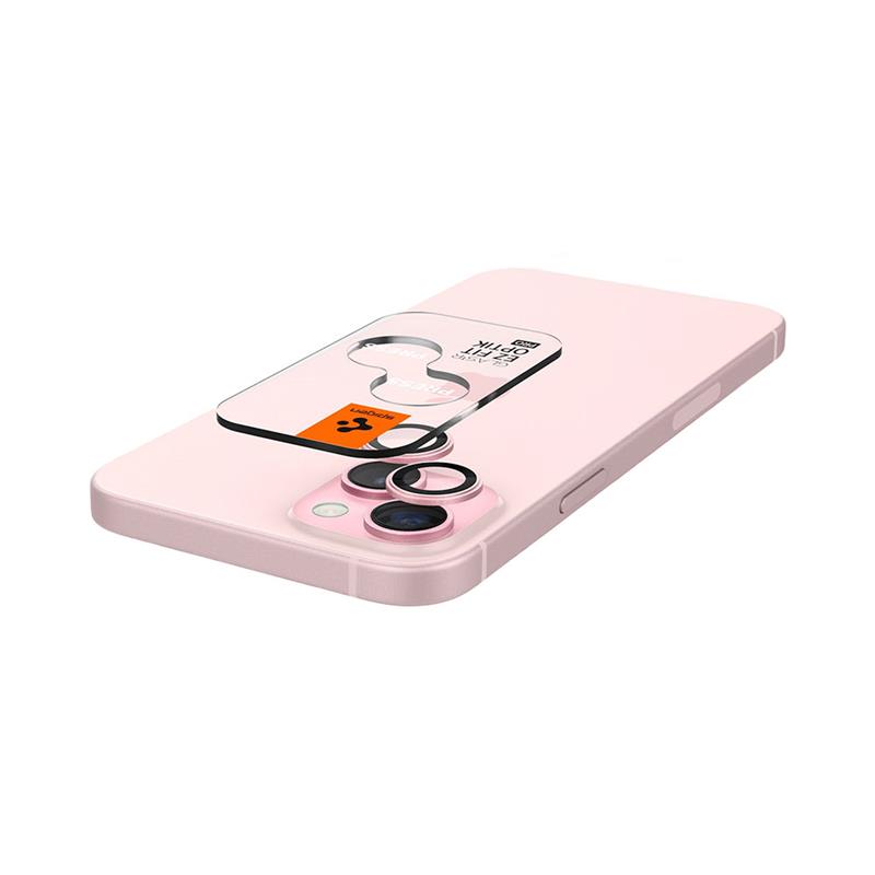 Spigen Optik Pro Lens Protector pre iPhone 15/15 Plus - Pink