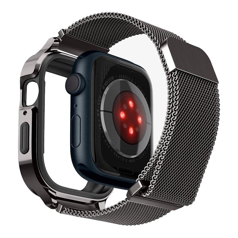 Spigen kryt Metal Fit Pro pre Apple Watch 7/8/9 45mm - Graphite