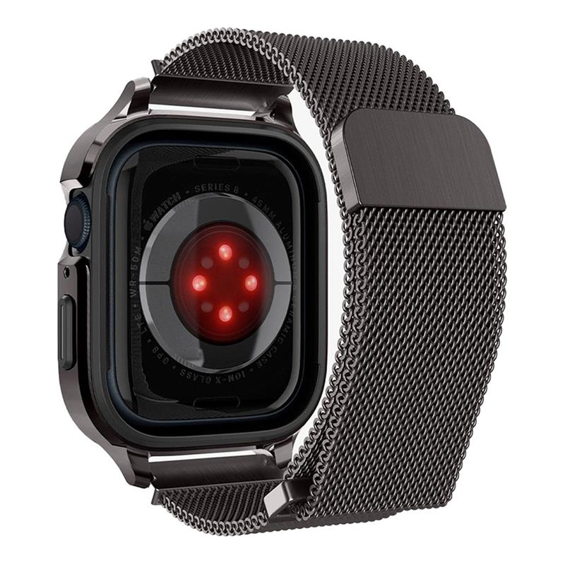 Spigen kryt Metal Fit Pro pre Apple Watch 7/8/9 45mm - Graphite