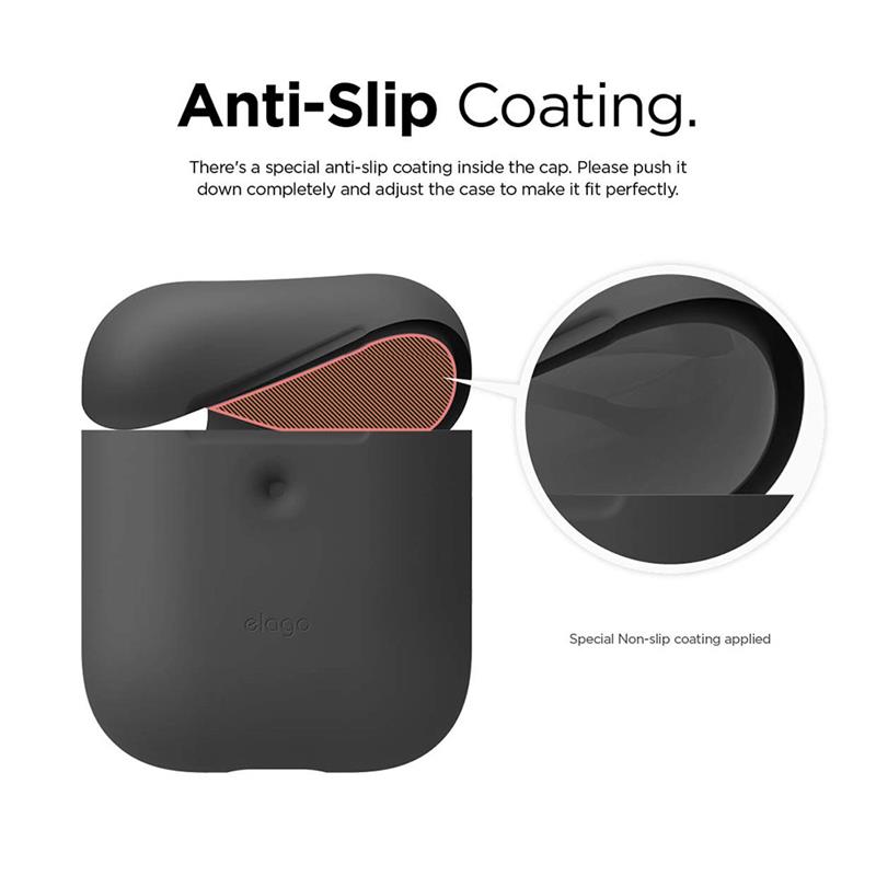 Elago Airpods 2 Silicone Case - Dark Gray