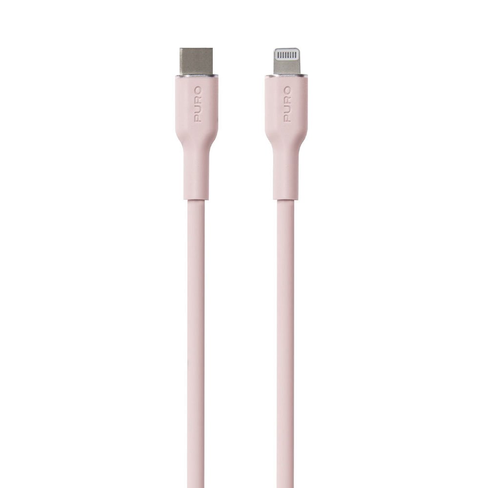 Puro kábel Soft Silicone Cable USB-C to Lightning 1.5m - Pink