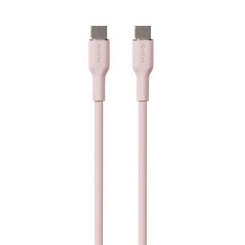 Puro kábel Soft Silicone Cable USB-C to USB-C 1.5m - Rose