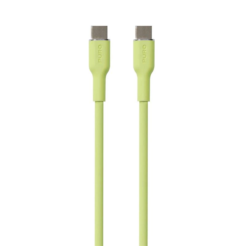 Puro kábel Soft Silicone Cable USB-C to USB-C 1.5m - Light Green