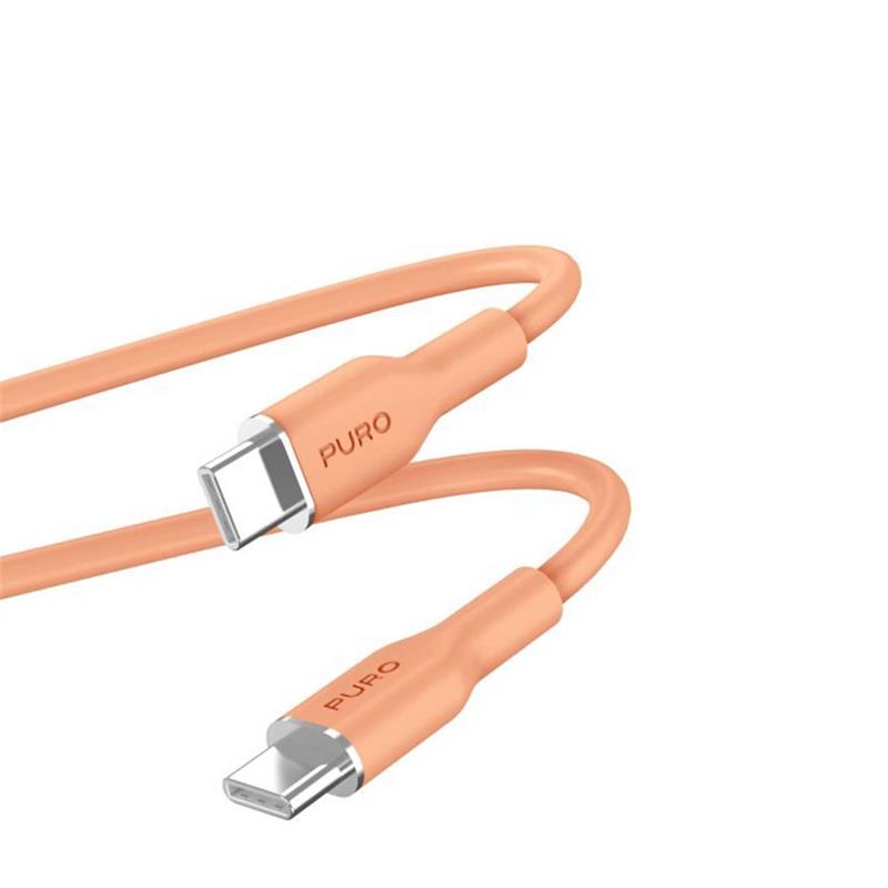 Puro kábel Soft Silicone Cable USB-C to USB-C 1.5m - Peach