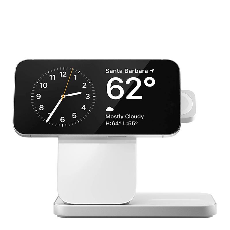 Nomad Stand One Max 3-in-1 Magsafe Charger - Silver