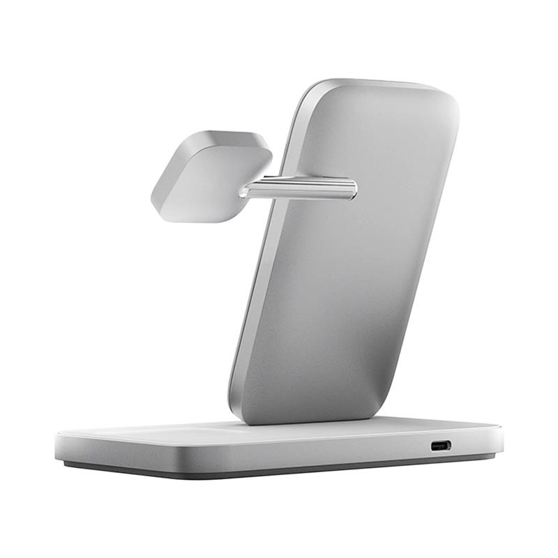Nomad Stand One Max 3-in-1 Magsafe Charger - Silver