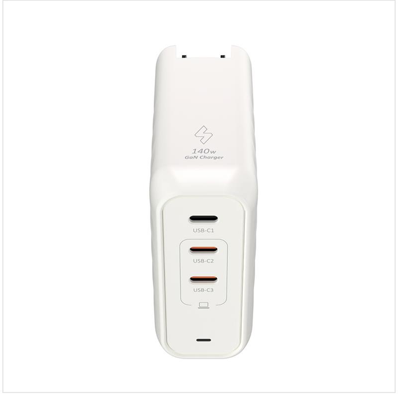 Adam Elements Omnia Pro 140W 3-Port GaN Power Charging Kit - White