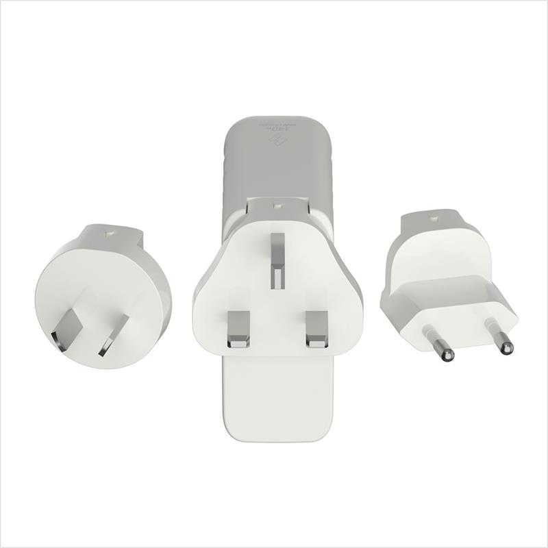 Adam Elements Omnia Pro 140W 3-Port GaN Power Charging Kit - White