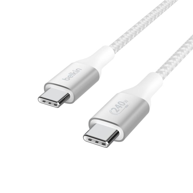 Belkin kábel Boost Charge Double-Braided USB-C to USB-C 2m 240W - White
