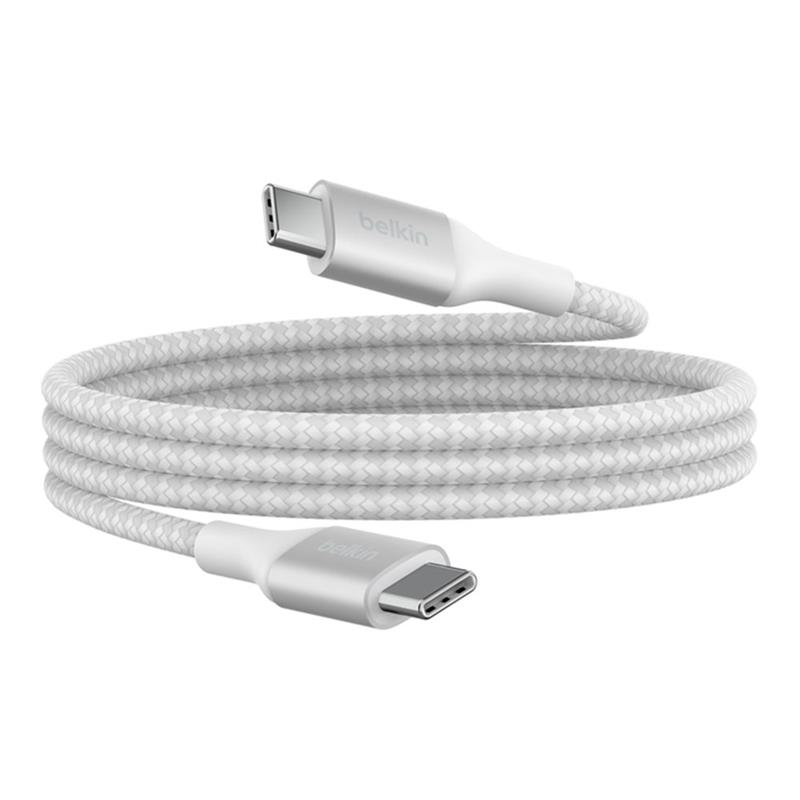 Belkin kábel Boost Charge Double-Braided USB-C to USB-C 2m 240W - White