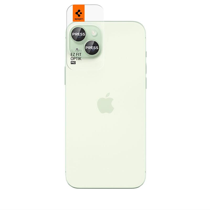Spigen Optik Pro Lens Protector pre iPhone 15/15 Plus - Green