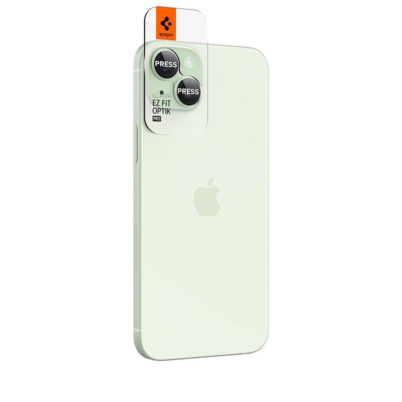 Spigen Optik Pro Lens Protector pre iPhone 15/15 Plus - Green