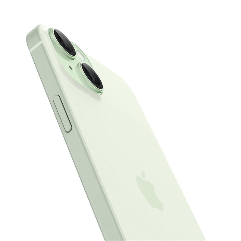 Spigen Optik Pro Lens Protector pre iPhone 15/15 Plus - Green