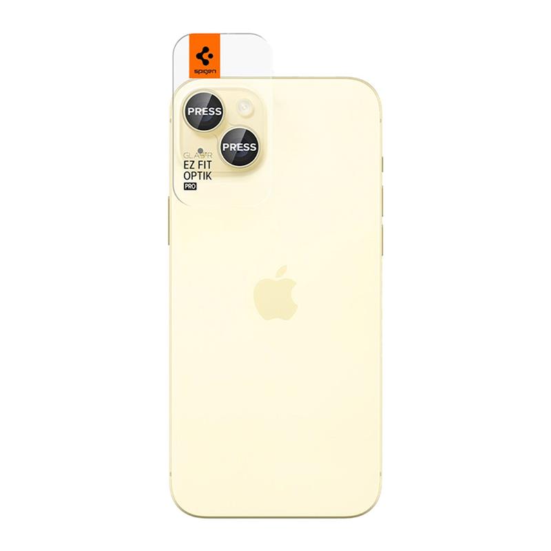 Spigen Optik Pro Lens Protector pre iPhone 15/15 Plus - Yellow
