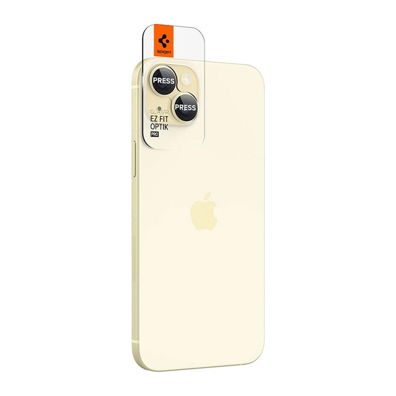Spigen Optik Pro Lens Protector pre iPhone 15/15 Plus - Yellow