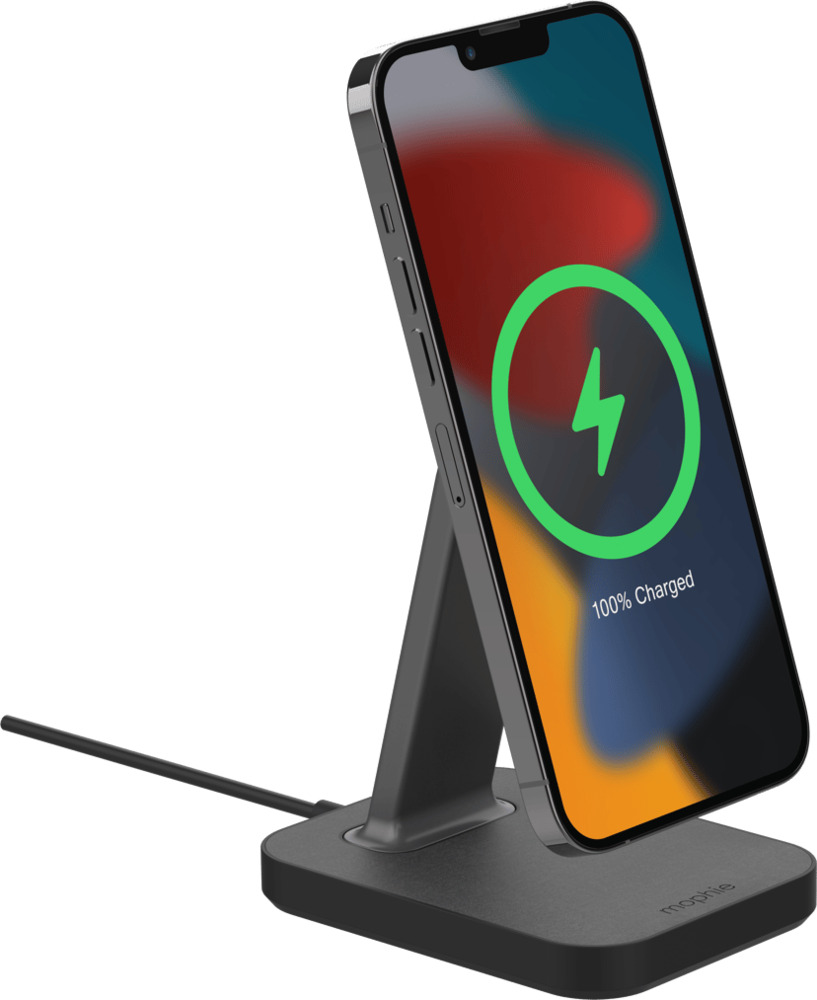 Mophie Snap+ bezdrôtová nabijací stojan 2v1 kompatibilný s MagSafe -čierny