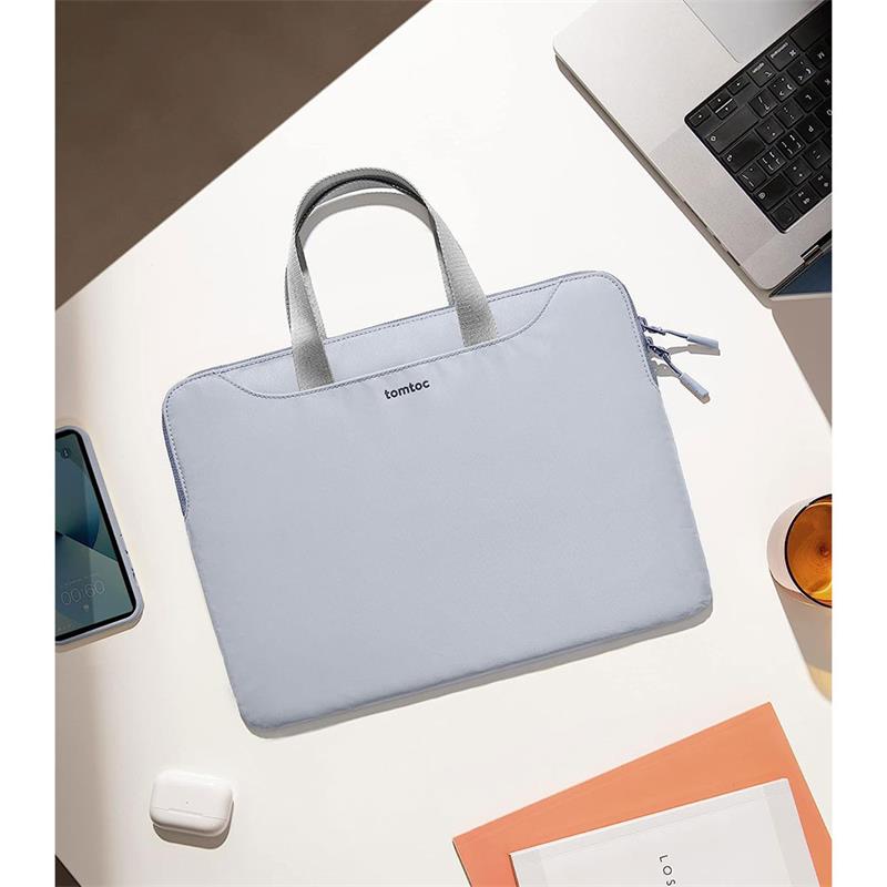 Tomtoc Light Dual-color Slim Laptop Handbag 13,5" - Blue/Gray