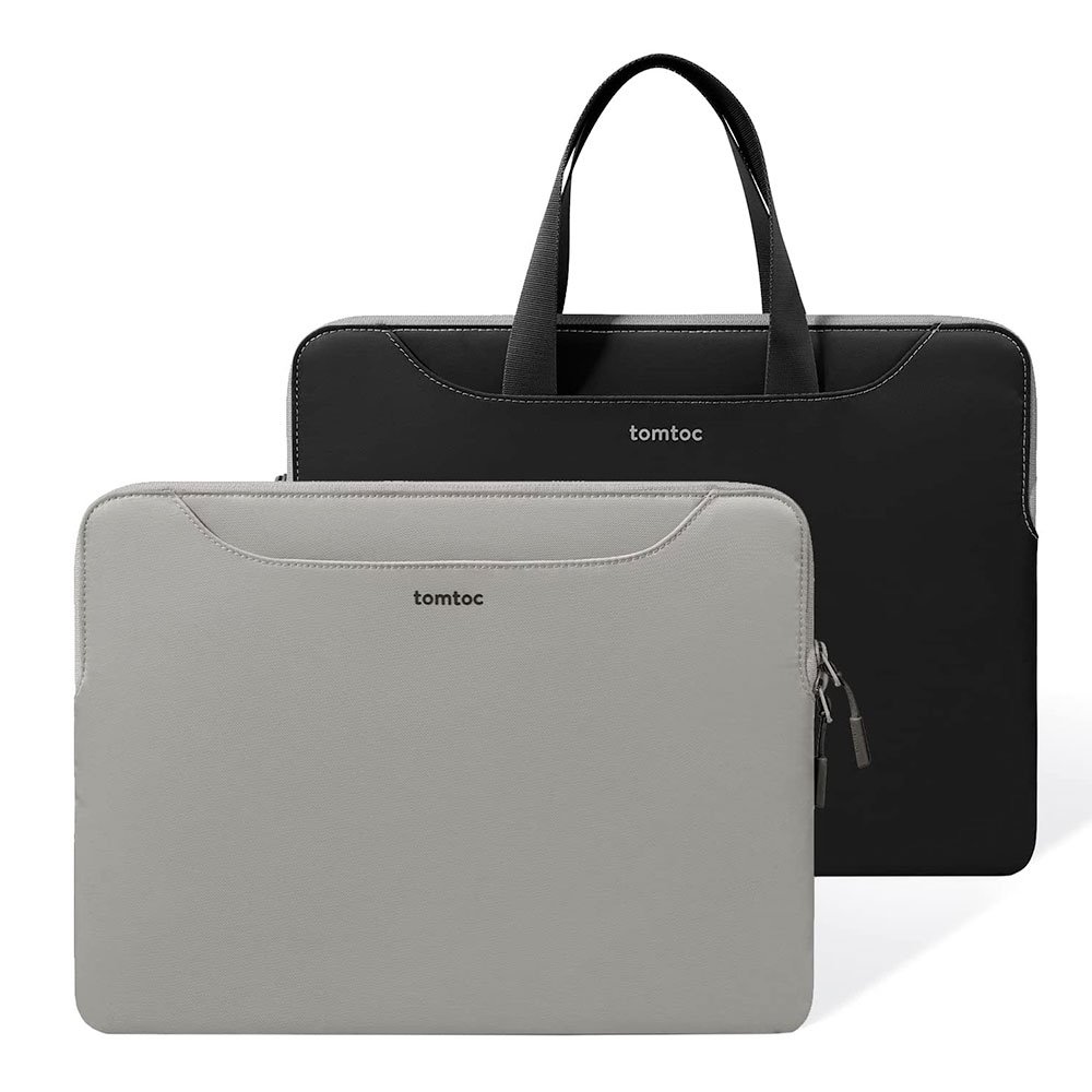 Tomtoc Light Dual-color Slim Laptop Handbag 13,5" - Gray/Gray