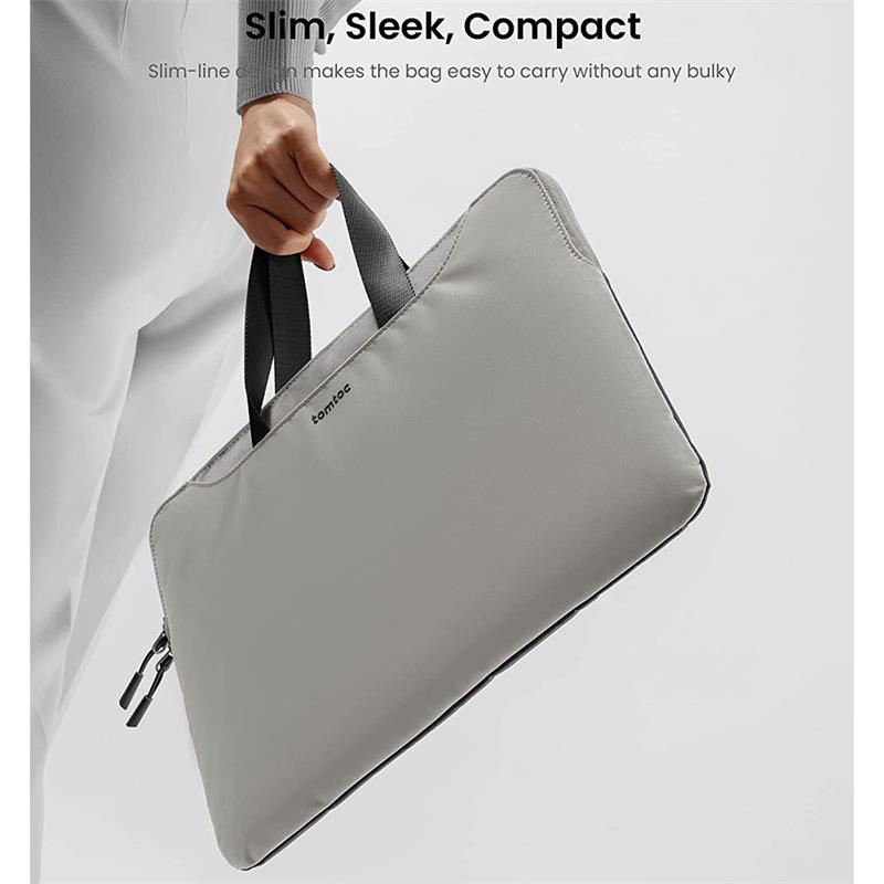 Tomtoc Light Dual-color Slim Laptop Handbag 13,5" - Gray/Gray