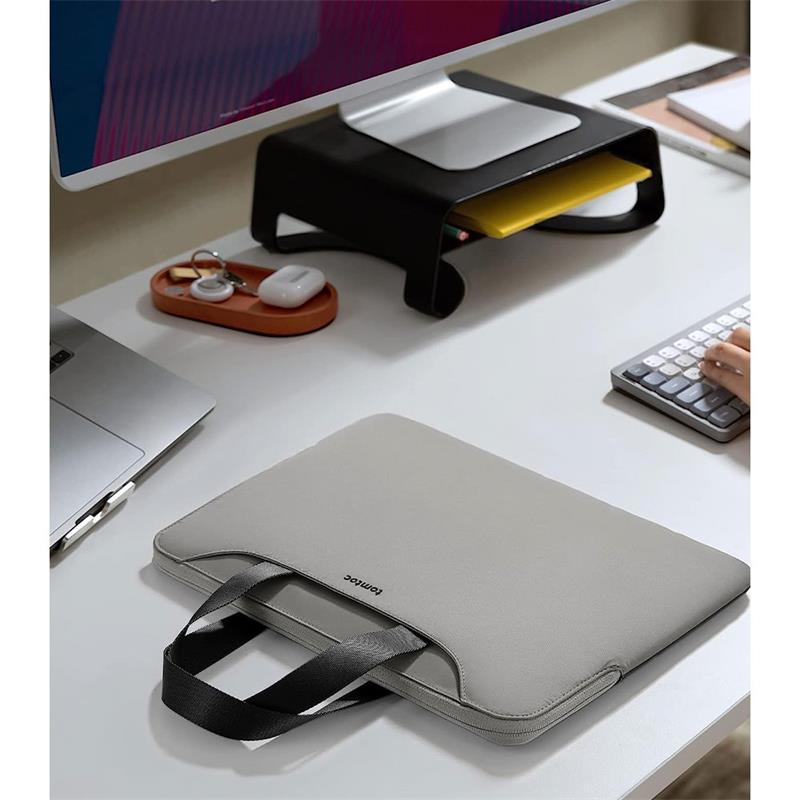 Tomtoc Light Dual-color Slim Laptop Handbag 13,5" - Gray/Gray