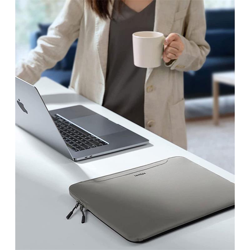 Tomtoc Light Dual-color Slim Laptop Handbag 13,5" - Gray/Gray