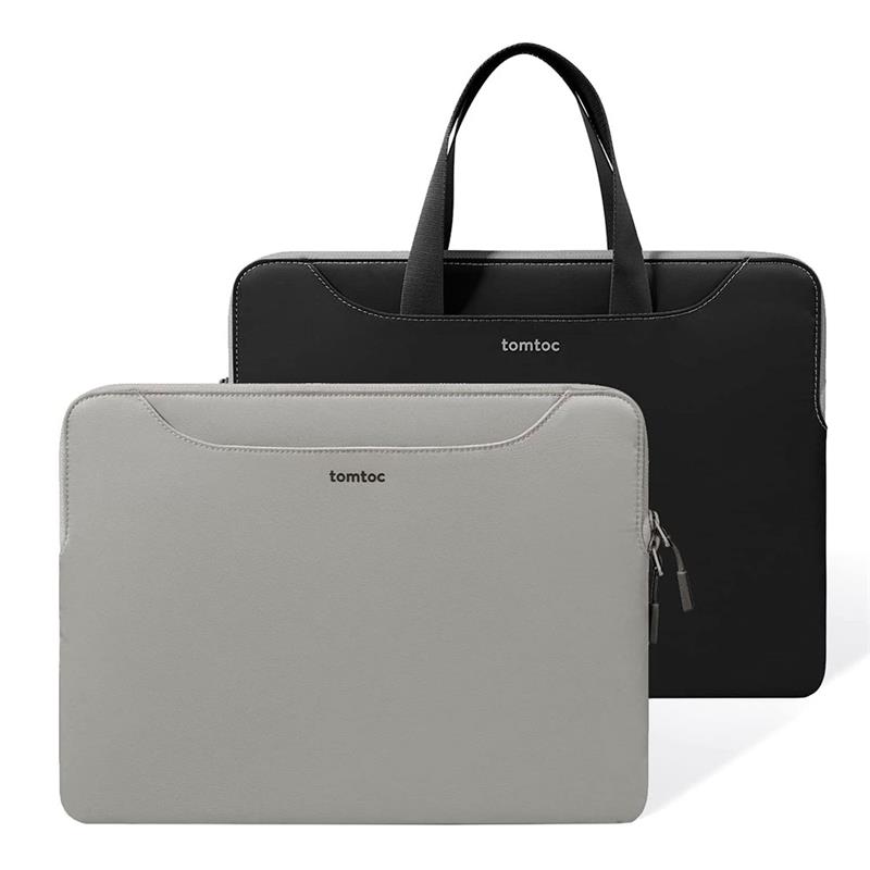 Tomtoc Light Dual-color Slim Laptop Handbag 13,5" - Gray/Gray