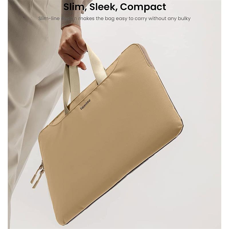 Tomtoc Light Dual-color Slim Laptop Handbag 13,5 " - Cookie/Gold
