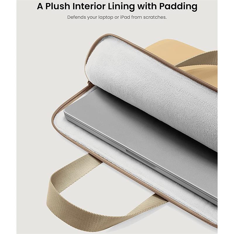 Tomtoc Light Dual-color Slim Laptop Handbag 13,5 " - Cookie/Gold