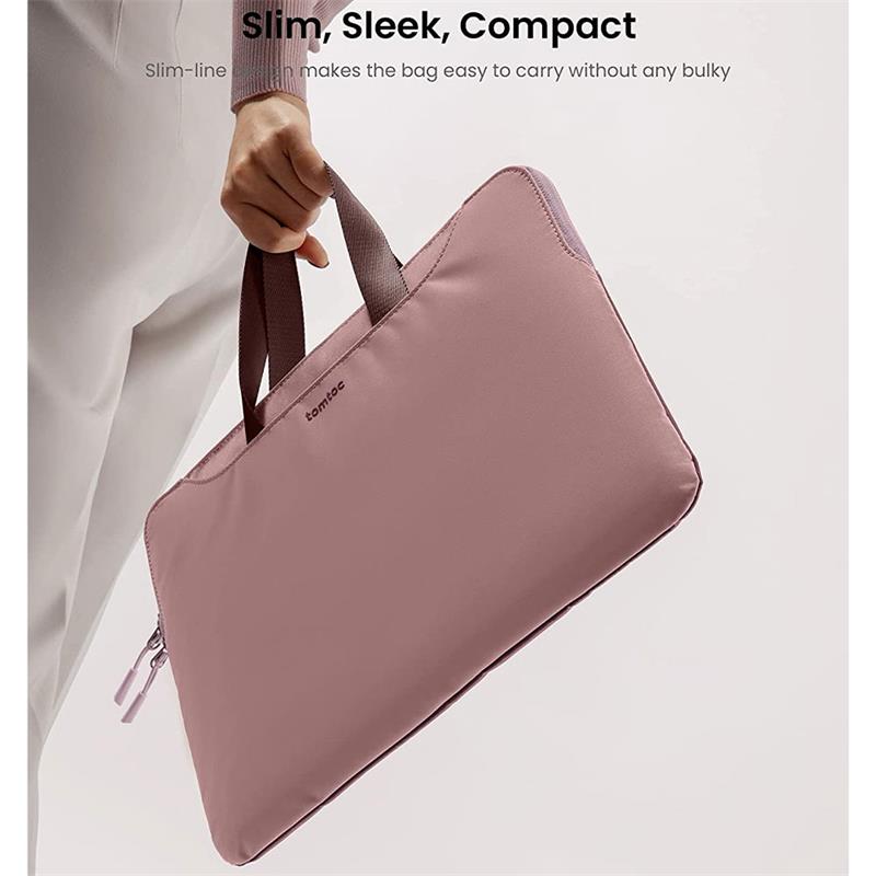 Tomtoc Light Dual-color Slim Laptop Handbag 13,5" - Raspberry/Pink