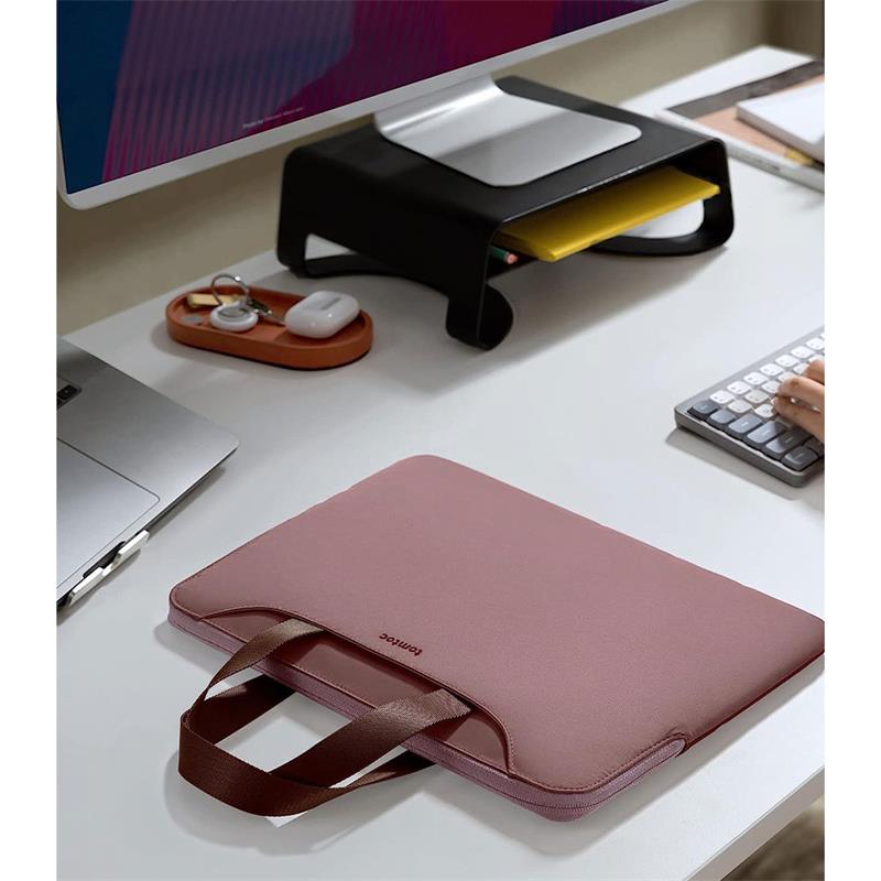 Tomtoc Light Dual-color Slim Laptop Handbag 13,5" - Raspberry/Pink