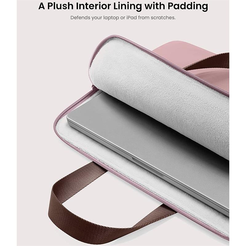 Tomtoc Light Dual-color Slim Laptop Handbag 13,5" - Raspberry/Pink