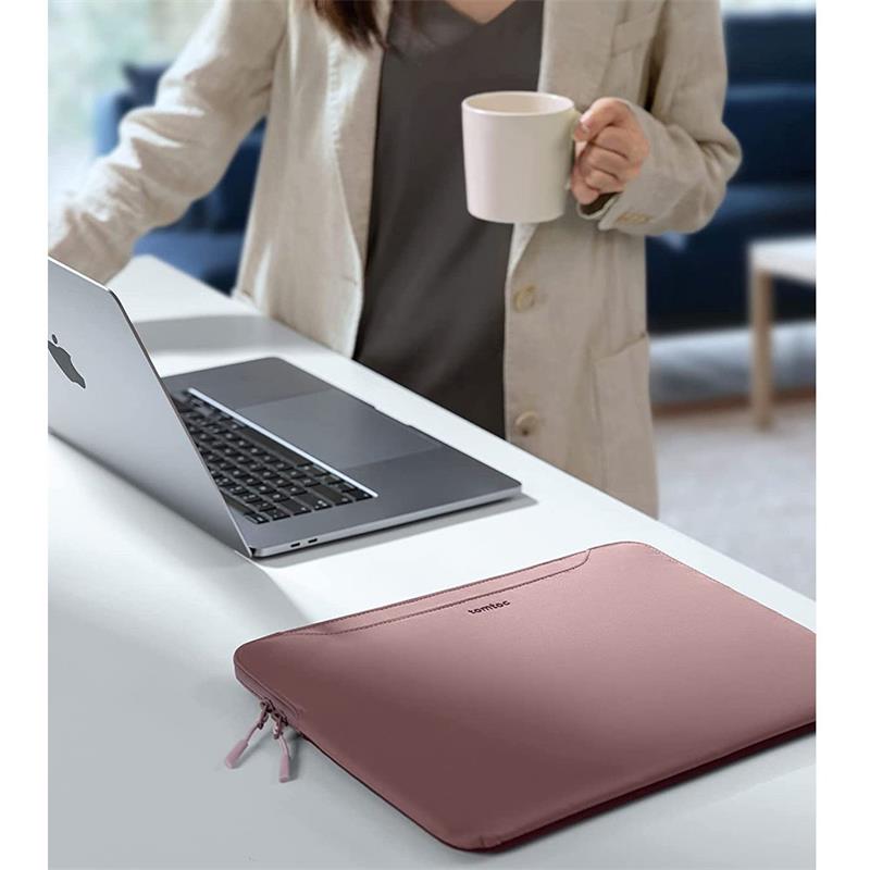Tomtoc Light Dual-color Slim Laptop Handbag 13,5" - Raspberry/Pink