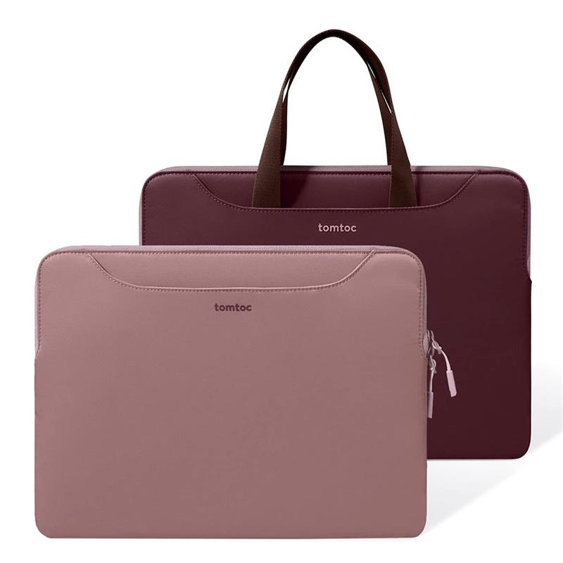 Tomtoc Light Dual-color Slim Laptop Handbag 13,5" - Raspberry/Pink